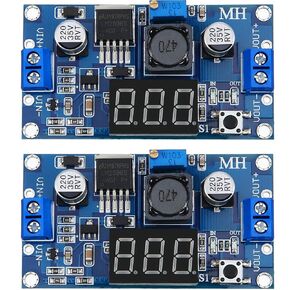 Weewooday Adjustable LM2596S DC-DC Buck Converter Reduced Voltage Regulator Power Supply Module 36V 24V 12V to 5V 2A Voltage Stabilizer with Digital Voltmeter Display (2)