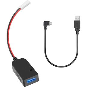 YQMAJIM Dash Cam Power Adapter Spare Output Connector Special USB Buck Module, DC 12v/24v to 5v USB Output Charging Adapter with a Micro USB Shorty Cable