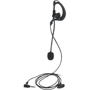 3.5mm G-Shaped Style Earhook Referee Earpiece Soccer Coach Football Game Judger Headset Two Way Radio Intercom Device with Mic Noise Reduction Clear Sound Super Light
