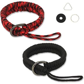 Camera Wrist Strap, Rope Camera Hand Strap for DSLR camera, Mirrorless Camera, Camera Hand Strap with Triangular Ring and O-Ring Safer Connector, Black & Red (Applicable on many devices)