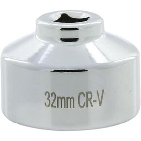KEDAKEJI Heavy Duty 32mm 6-Point Socket For GM，Volkswagen, Pontiac Chevrolet, Saturn, Pontiac,Saab and All With 32mm Oil Filter Caps, Low Profile Oil Filter Wrench, 3/8" Drive Oil Filter Removal Tool