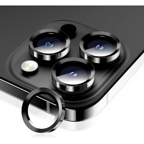 Camera Lens Protector for iPhone 16 Pro Max/16 Pro/15 Pro Max/15 Pro/14 Pro Max/14 Pro, Sapphire Glass Metal Individual Camera Cover Screen, Anti-drop, Case Friendly- Blue Titanium
