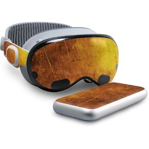 Skin Compatible with Apple Vision Pro - Textured Gold - Premium 3M Vinyl Protective Wrap Decal Cover - Easy to Apply | Crafted in The USA by MightySkins