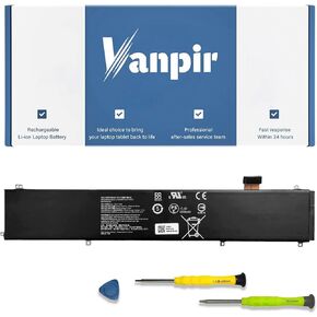 RC30-0248 Laptop Battery Replacement for Razer Blade 15 2018 i7-8750H RZ09-02386E91 RZ09-02385W71-R3W1 RZ09-0288 RZ09-0301 RZ09-03017 Series Notebook RZ09-02386 15.4V 80Wh 5290mAh