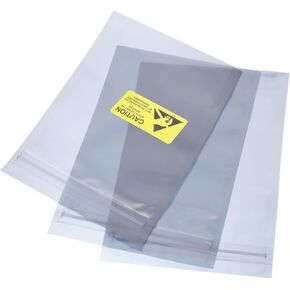 MECCANIXITY Anti Static Bags Shielding Bag 50pcs 6.7x8.7inch(17x22cm) Resealable with Labels for Hard Drive HDD SSD PCB Board