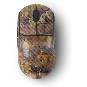 MightySkins Carbon Fiber Skin Compatible with Logitech G Pro Wireless Gaming Mouse - Deer Pattern | Protective, Durable Textured Carbon Fiber Finish | Easy to Apply