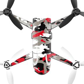 MightySkins Skin Compatible with Parrot Bebop 2 - Red Camo | Protective, Durable, and Unique Vinyl Decal wrap Cover | Easy to Apply, Remove, and Change Styles | Made in The USA