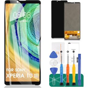 for Sony Xperia 10 III Screen Replacement for Sony Xperia 10 3 LCD Screen for SO-52B, SOG04, XQ-BT52, A102SO Display Touch Screen Digitizer Assembly Repair Parts Kits