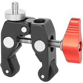 Super Crab Clamp Articulated 1/4"-20 Screw for Camera Accessories(Red)