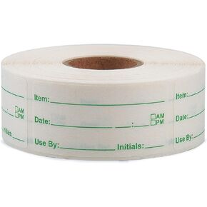 L LIKED 500 Stickers Use by 1 x 2 Inch Dissolvable Food Storage Labels for Containers