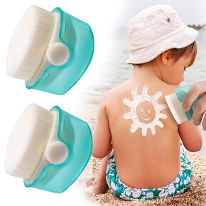 4 Pack Sunscreen Applicator for Kids, TemBelle Suntan Lotion Applicator Cream Brush Set with Protective Caps, Sunblock Applicator for Kids Baby Toddler Adults ect.