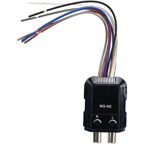 Aramox High to Low Audio Converter, Car Audio Converter High to Low 2 Channel Line Output Stereo Convertor for All Massive Audio Amplifiers