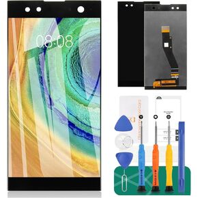استبدال الشاشة لهاتف Sony Xperia XA2 Ultra H4213 H4223 H3223 H3213 SM22 شاشة LCD للهاتف المحمول مجموعة رقمنة اللمس إصلاح الزجاج مع أدوات (اللون: أسود)