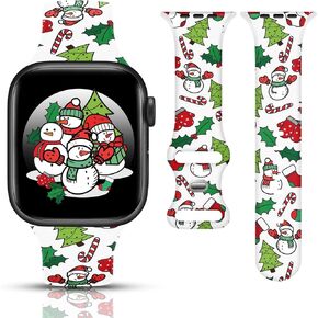 Holidays Watch Band Compatible with Apple Watch Band 38mm 40mm 41mm 42mm 44mm 45mm 49mm for Women Men m/l Cute Halloween Christmas Watch Bands for iWatch Series Ultra SE 9 8 7 6 5 4 3 2 1