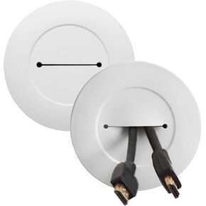 Legrand - Wiremold Cord Cover with Grommets, Cord Hider for Wall Mount TV, Cord Cover Floor or Cord Cover Wall to Hide TV Cords for Wall Mount TV, 2 Pack CCA62W