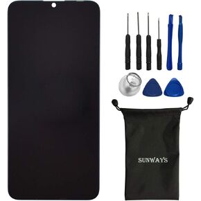 Sunways LCD Touch Display Screen Assembly with Adhesive Replacement for Huawei P30 lite MAR-L21A MAR-L01A MAR-LX1A MAR-LX1M MAR-LX2 MAR-L21MEA MAR-L22A MAR-L22B MAR-LX3A Black