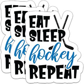 (3 قطع) ملصقات هوكي الجليد لمحبي الهوكي للكتب وأجهزة الكمبيوتر المحمولة والهواتف وزجاجات المياه وملصقات الفينيل المقاومة للماء، هدايا للصبي والبنات والرجال والنساء والأب والأم، مقاس 3 × 1 بوصة in Kuwait