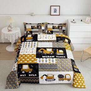 Feelyou Dinosaur Toddler Comforter Set Queen Size, Cartoon Jungle Dino Comforter for Kids Toddler Cute Dinosaur Comforter Kawaii Dino Blue Duvet Set Breathable Bed Set 3Pcs