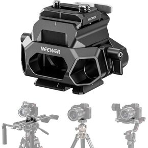 NEEWER 15mm LWS Baseplate with Arca Type QR Plate & Base, 15mm Rod Clamps, Retractable Anti Off Pin, Compatible with Manfrotto Compatible with DJI Compatible with SmallRig Shoulder Rig, SR015
