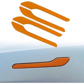 for Tesla Door Handle Cover for Tesla Pink Car Door Handle Wrap for Model 3/Y 2017-2024 Accessories 4PCS Door Handle Sticker (Pink ABS)