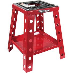 Pit Posse PP145BU Motorcycle Stand Dirt Bike Off-Road Universal fits Motocross Mini Bike MX - Compatible with Yamaha Honda Kawasaki Suzuki KTM - Includes Tool Tray (Blue)