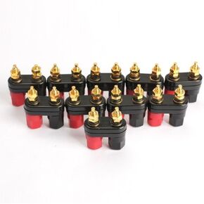 10pcs Terminal Binding Post Power Amplifier Dual Copper 2-Way Banana Plug Jack