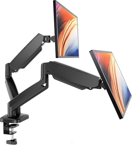 GlasFlength Single Monitor Arm for Desk Mount, Portable Computer Monitor Mount, Fully Adjustable Monitor Stand Fits 15-27 Inch Monitors, Weight Capacity up to 15.4 Lbs, Black Single in Saudi Arabia