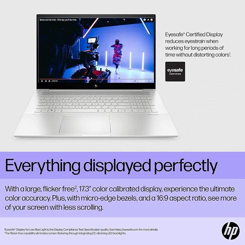 كمبيوتر محمول HP Envy مقاس 17.3 بوصة FHD IPS تعمل باللمس، Intel Core i7-1260P، ذاكرة الوصول العشوائي 32 جيجابايت، 1 تيرابايت PCIe SSD، لوحة مفاتيح بإضاءة خلفية، Intel Iris Xe Graphics، كاميرا IR 5 ميجابكسل، Win 11 Pro، فضي، بطاقة USB 32 جيجابايت (متجددة) in Saudi Arabia