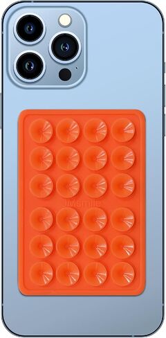 Suction Phone Case Mount, Silicone Adhesive Phone Accessory for iPhone and Android, Hands-Free Fidget Toy Mirror Shower Phone Holder, Tiktok Videos and Selfies (Rainbow) in Saudi Arabia