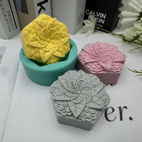 Kaleidoscope Silicone Soap Molds Handcraft Soap Candle Wax Mould Resin Epoxy Gypsum Crafts Silicone Mold in Saudi Arabia
