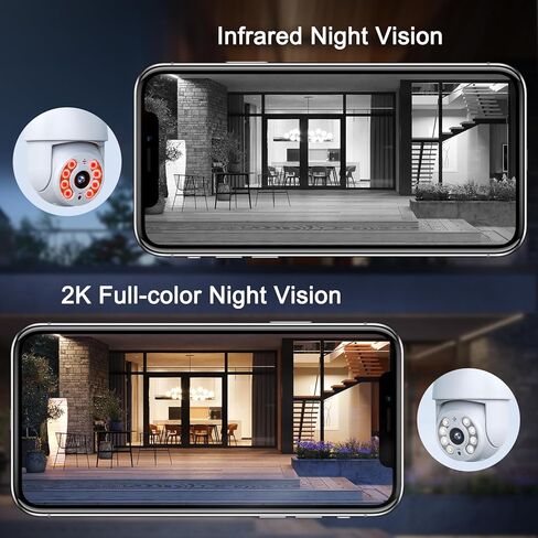 Camcamp Light Bulb Security Camera,2.4G WiFi 2.5K/4MP Security Cameras Wireless Outdoor Indoor,Light Bulb Camera with Motion Detection,Siren Alarm,Two-Way Audio,Color Night Vision in Kuwait