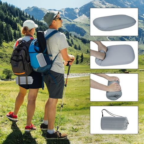 tuphen Camping Pillow Memory Foam Travel Pillow for Sleeping Backpacking Pillows Airplane Travel Hammock Beach Breathable Lightweight in Saudi Arabia