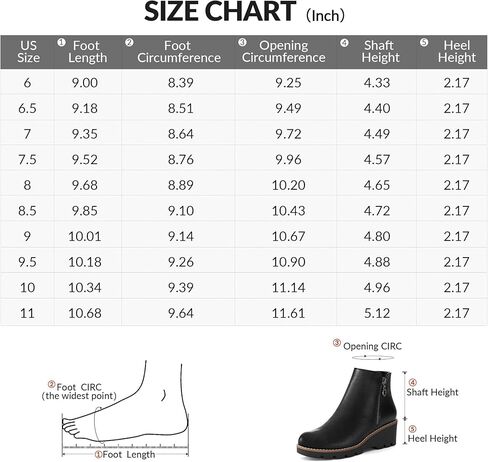 mysoft Women's Ankle Boots Zipper Wedge Booties Lug Sole in Kuwait