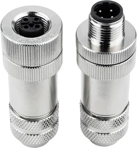 M12 8 Pin Aviation Connector Male & Female Connector Field Wireable IP67 Waterproof Straight A Code Shield for Cable AC 250V 5A 12mm Chassis Connector Socket in Saudi Arabia