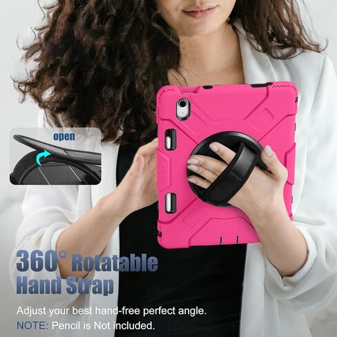 Cousper متوافق مع حافظة iPad الجيل العاشر 10.9 بوصة 2022 مع واقي شاشة، حامل دوار 360 درجة، مقبض، حزام قابل للتعديل، غطاء مقاوم للصدمات لجهاز iPad 10 Gen مع حامل أقلام، أسود in Kuwait