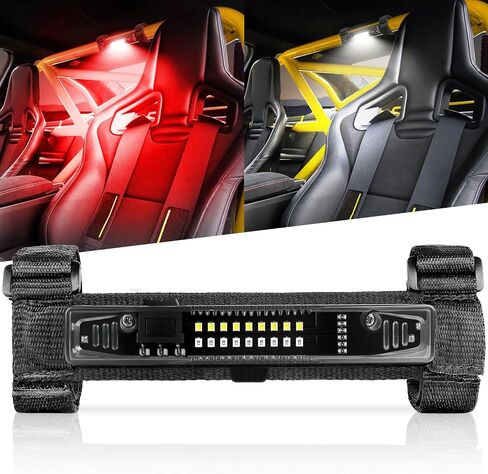 OFFROADTOWN UTV Dome Light Universal Roll Bar Mount LED Dome Light Battery Powered Car Interior Light Map Light Cab Light for UTV ATV Truck SXS Jeep Mule Polaris RZR Can-am Accessories - White in Saudi Arabia