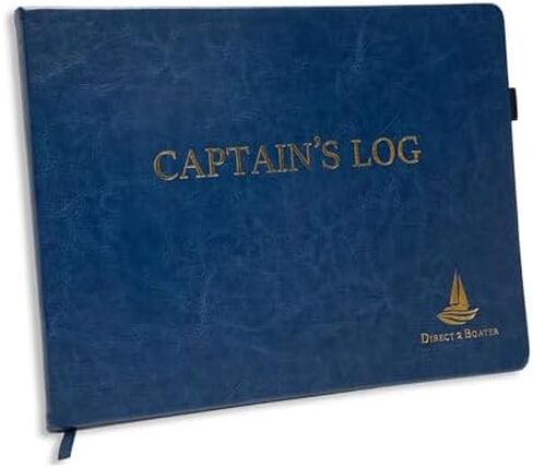 Direct 2 Boater's Ship's Log Book - Spiral Bound Book - Blue Book with Flexible Cover - 100 Pages - Ideal Boat Journal Sailing Notebook, Boater Logbook Gift, Yacht Captain Log Book, Nautical Sailboat [Misc.] in Saudi Arabia