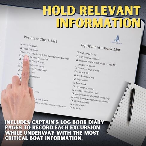 Direct 2 Boater's Ship's Log Book - Spiral Bound Book - Blue Book with Flexible Cover - 100 Pages - Ideal Boat Journal Sailing Notebook, Boater Logbook Gift, Yacht Captain Log Book, Nautical Sailboat [Misc.] in Saudi Arabia
