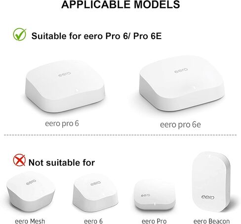 OWOKISO Mounting Brackets Wall Mount Holder Only for eero Mesh WiFi System Router, Perfect for Storing Power Cords and Plugs (NOT Compatible with eero 6/ eero 6+/ eero Pro/eero Pro 6E) in Kuwait