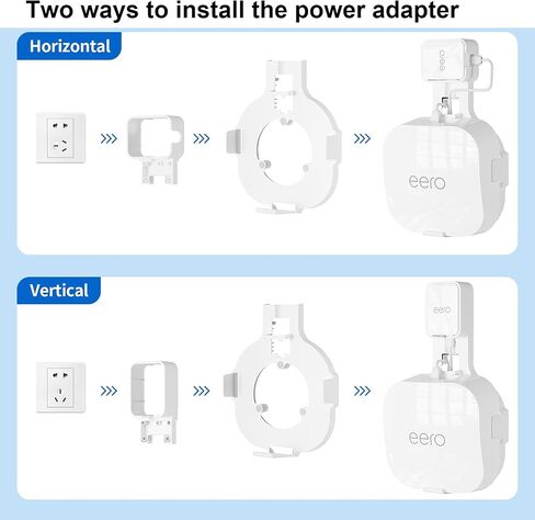 OWOKISO Mounting Brackets Wall Mount Holder Only for eero Mesh WiFi System Router, Perfect for Storing Power Cords and Plugs (NOT Compatible with eero 6/ eero 6+/ eero Pro/eero Pro 6E) in Kuwait