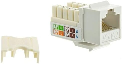 axGear Keystone Jack Cat 6 Network Ethernet 110 Punchdown 8P8C Cat6 أبيض in Saudi Arabia