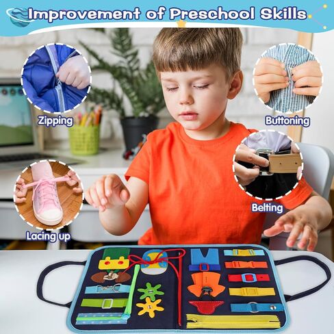 Busy Book for Toddlers 1-3, Montessorii Sensory Toys for Boy & Girl, Toddler Activity Book for Baby Kids Educational Travel Gift (Dinosaur, Large) in Saudi Arabia