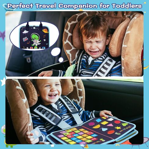 Busy Book for Toddlers 1-3, Montessorii Sensory Toys for Boy & Girl, Toddler Activity Book for Baby Kids Educational Travel Gift (Dinosaur, Large) in Saudi Arabia