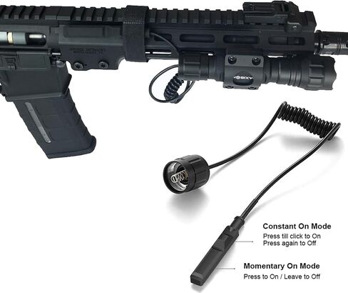 Tactical Flashlight Mlok Flashlight 1200 Lumen Weapon Light Mlok Offset Mounted Tac Light with Pressure Switch Rechargeable IP65 Waterproof in Saudi Arabia