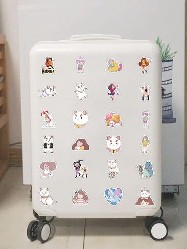 104pcs Cartoon Pack Stickers for Kids,Cute Stickers for Water Bottles, Characters Sticker for Laptop，Phone，Hard Hat，Skateboard，Scrapbooking，Christmas Gifts for Kids in Kuwait