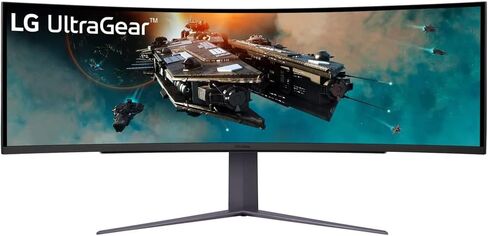 LG 49GR85DC-B 49 inch Curved Ultragear DQHD 1ms 240Hz Monitor, VESA DisplayHDR 1000 Bundle with 2 YR CPS Enhanced Protection Pack in Saudi Arabia