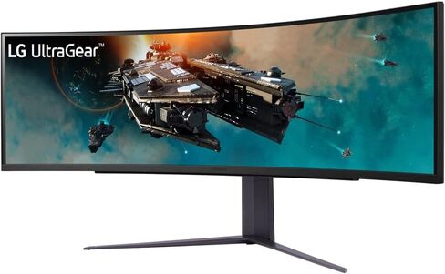 LG 49GR85DC-B 49 inch Curved Ultragear DQHD 1ms 240Hz Monitor, VESA DisplayHDR 1000 Bundle with 2 YR CPS Enhanced Protection Pack in Saudi Arabia