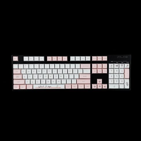 YMDK ZDA Profile 136 Keys Chis Cat Five Sides Dye Sublimation PBT KEYCAP XDA V2 for Standard ANSI ISO MX Switches Mechanical Keyboard 104 87 61 Melody 96 KBD75 ID80 GK64 68 in Kuwait