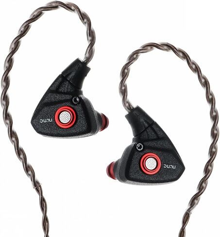 شاشات DUNU Titan S داخل الأذن، سماعات أذن ديناميكية HiFi IEMs مقاس 11 مم مع صوت قوي (أسود) in Kuwait