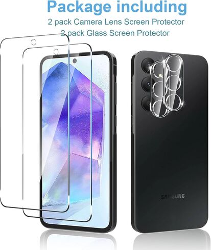 [2+2 pack] for Redmi Note 13 Pro+ 5G/Note 13 Pro plus 5G 3D Tempered Glass Screen protector and camera lens protector.9H hardness.full.coverage super wear-resistant.anti-fingerprint.high-definition cell phone sticker film in Kuwait